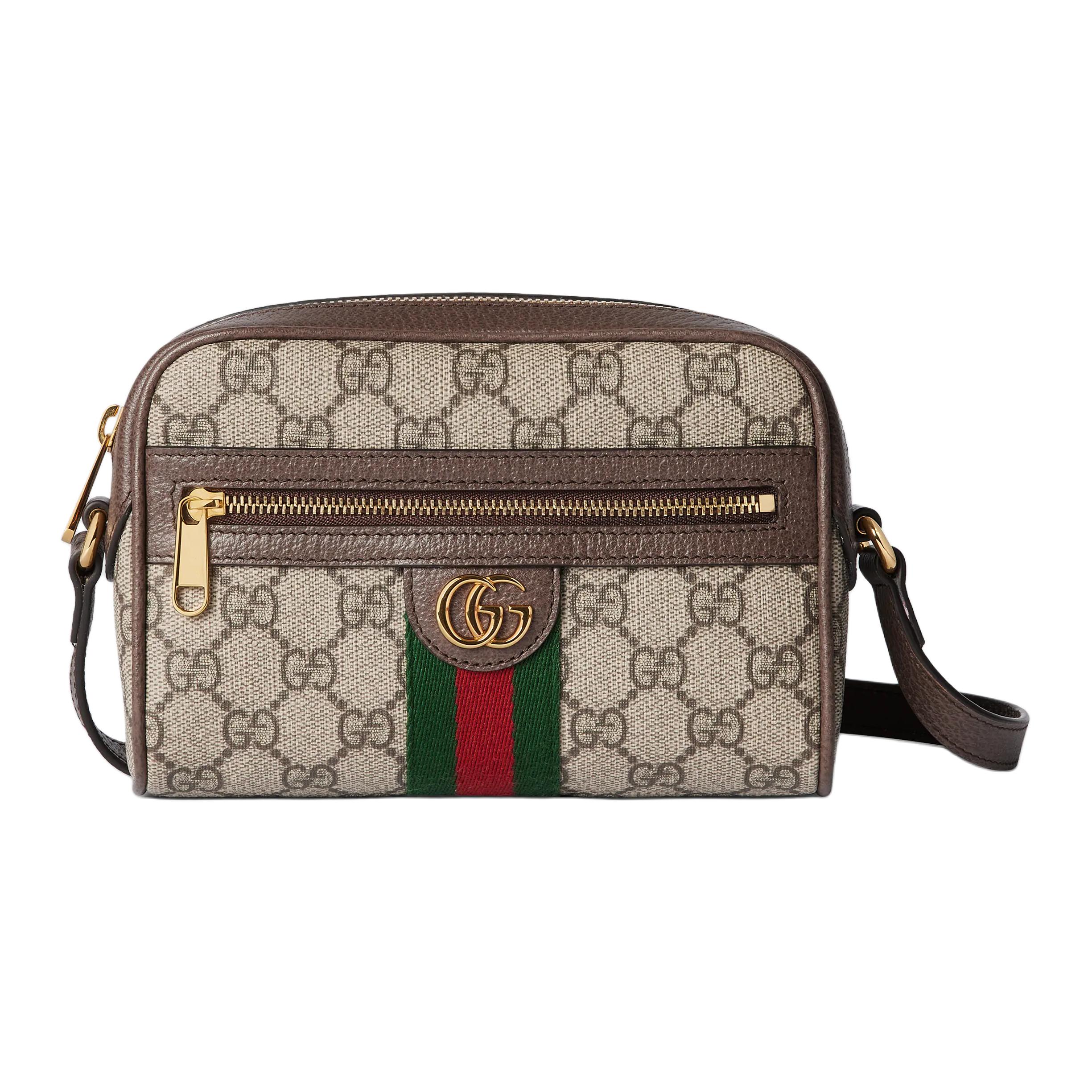 

Gucci Ophidia GG Supreme Beige Brown Canvas And Leather Red Green Web Stripe Crossbody Handbag for Women Daily Commute Travel 816359-96IWG-8745 Shopping Bag Set(Basic Set+Shopping Bag)