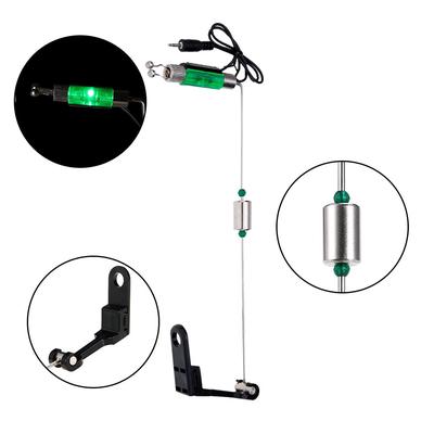 4Pcs Iron Fishing Bite Alarm Hanger Swinger LED Illuminated Indicator