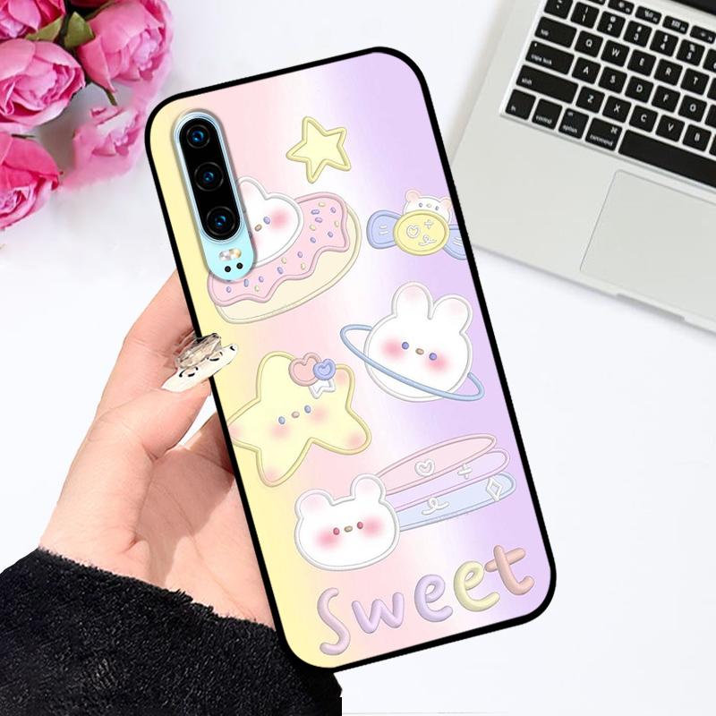For Huawei P30 Pro Case P 30 Fashion Painted TPU Silicone Soft Phone Cover For Huawei P30 lite Coque Bumper Nova 4e Funda Capa