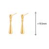 PONYKISS Sterling Silber 18K Gold Mini Wassertropfen Anhänger Ohrstecker für Damen Minimalistisch Fein Vintage Accessoires