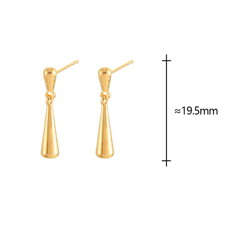 PONYKISS Sterling Silber 18K Gold Mini Wassertropfen Anhänger Ohrstecker für Damen Minimalistisch Fein Vintage Accessoires