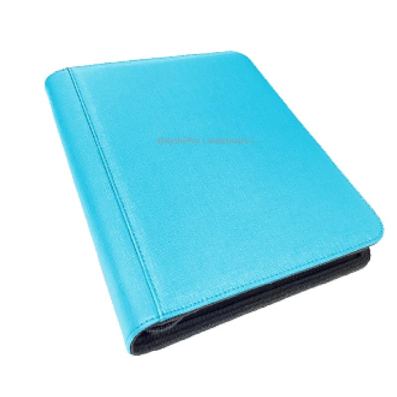 9 Pocket PU Leather Toploader Binder Holds 252 Toploaders 3" X 4" Rigid Card Holder Double Sided Pockets for Pokemon TCG Cards