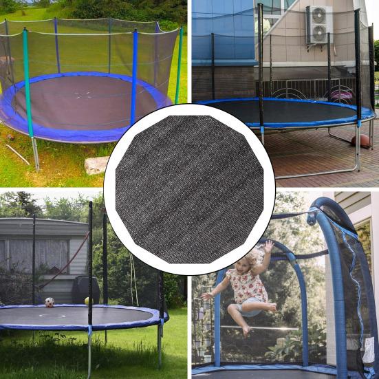 6/8/10/12/14/16-Feet Trampoline Sunshade Cover UV Resistant Waterproof Weather-resistant Outdoor 45820 Poles Trampoline Canopy