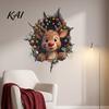 Holiday Home Accents Christmas Wall Stickers, 3D Decals for Living Room Bedroom And Party Decorative Stickers Decor, Removable PVC Festive Art