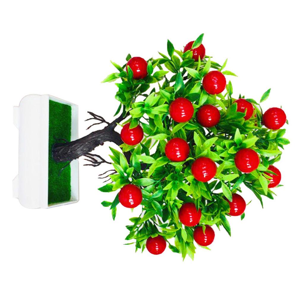 Artificial Potted Plant Home Plastic Tree Ornament Table Potted