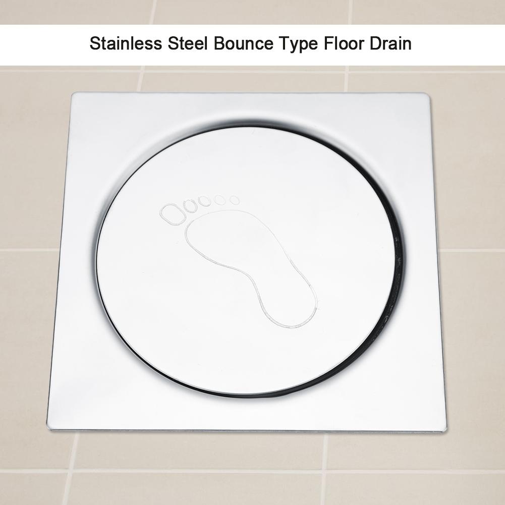 Stainless Steel Pedal   Type Floor Drain for Bathroom Washroom Garage Basement (#1)