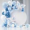 Transparent Colorful Butterfly Blue Balloon Chain Baby Christening Baby Birthday Party Decoration