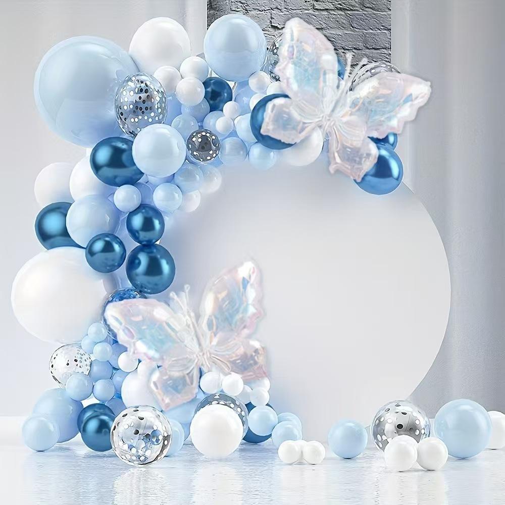 

Прозрачная Разноцветная Бабочка Синяя Цепь из Шаров Крещение Ребенка Украшение для Детской Вечеринки в честь Дня Рождения Set as shown