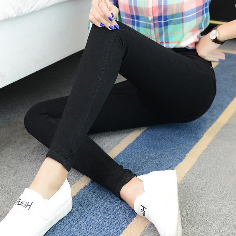2025 Autumn Korean Style High-Waisted Women's Plus Size Stretch Skinny Jeans