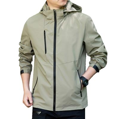 Men's High-end Casual Windproof Jacket Hat Detachable Hooded Jacket Top