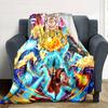 Anime DragonBall Print Flannel Blanket High Quality Warm Comfortable Cover for All Seasons Perfect for Gifts Home Decor