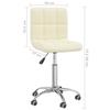 VidaXL Chaise pivotante de bureau Crème Tissu