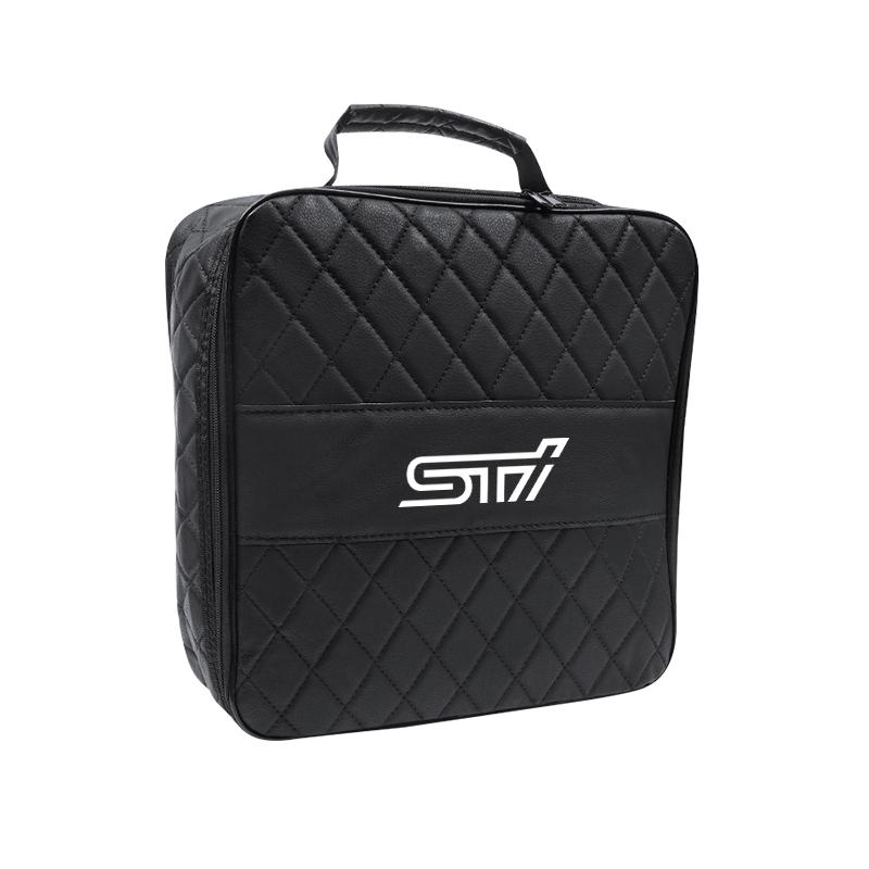 Car Leather Storage Bag Trunk Sundries Charging Cable Organizer For Subaru Impreza Legacy WRX STI BRZ Crosstrek Forester Outback Z14