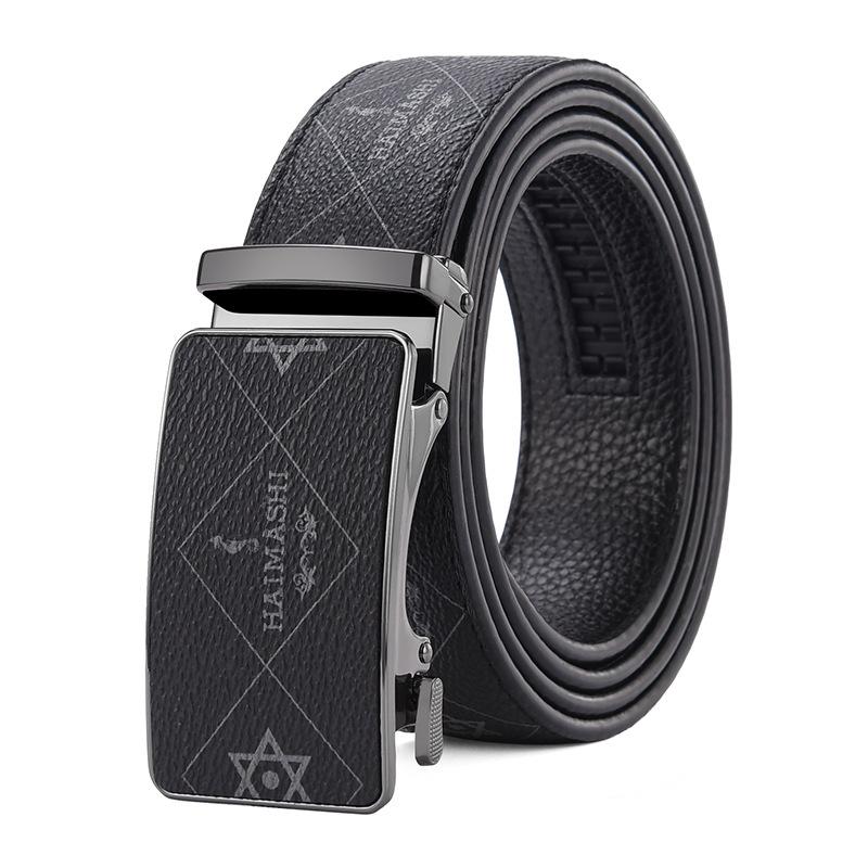 Emperor Men's Genuine Leather Automatic Buckle Belt: High-Quality, Versatile, Trendy