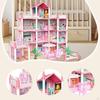 Puppenhaus-Spielset, Puppenhaus-Prinzessinnenvilla-Modell zum Selbstzusammenbau
