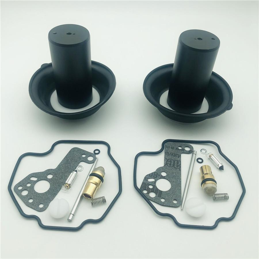2Sets For 1990-2000 Yamaha XV535 VIRAGO Carburetor Repair Kit + Plunger + Piston