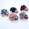 Girls Bridesmaid Wrist Flowers Wedding Party Corsage Bracelet Fabric Hand Flowers