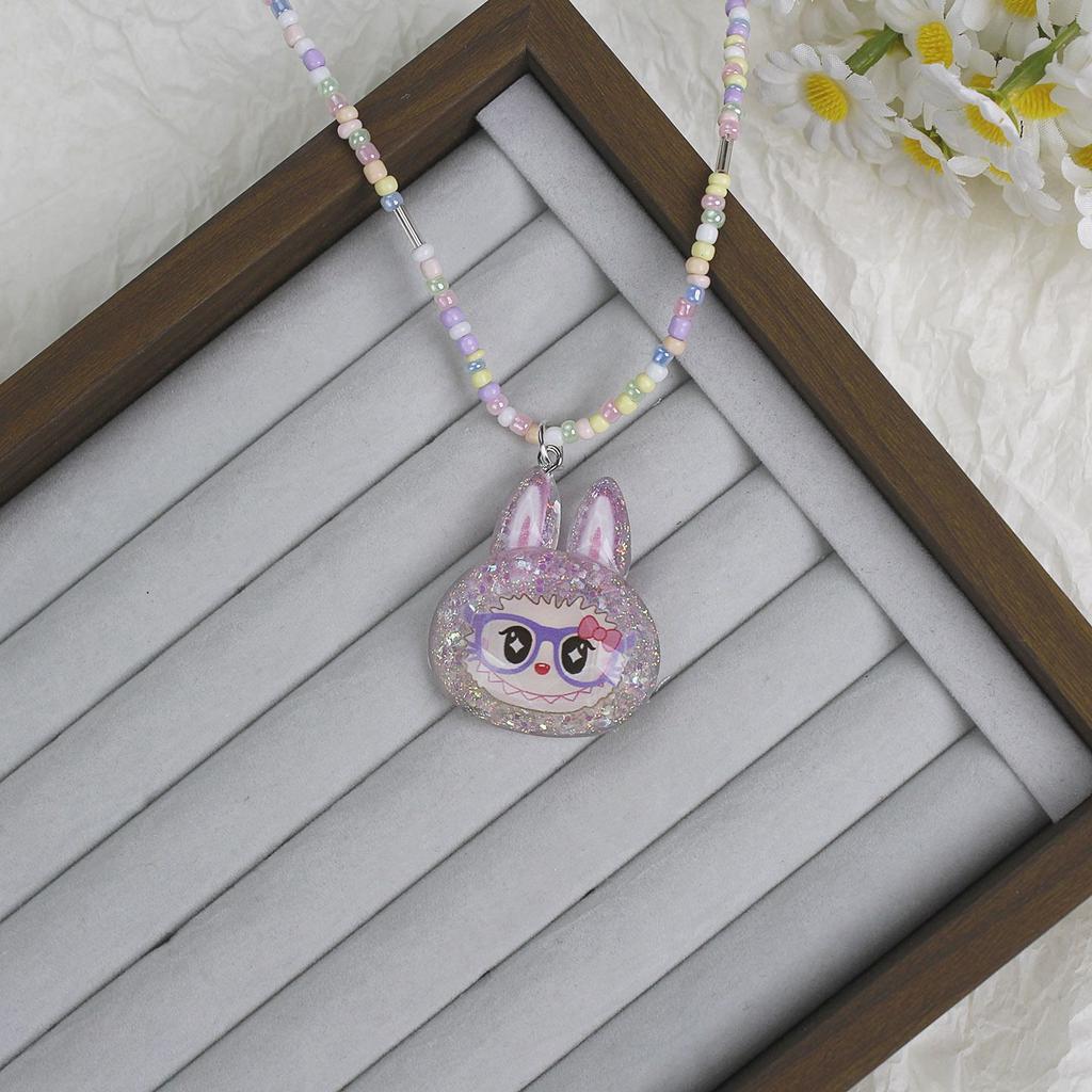 Children's Luminous Colorful Necklace, Cute Resin Accessory Jewelry, Collarbone Chain Jewelry