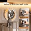 Wall-Mounted Kitchen Storage Box for Scallions, Ginger, and Garlic - Suction Cup Drainage Basket, No-Punch Hanging Design