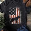 German Shepherd Shirt American Flag USA Patriotic Dog Gift T-Shirt - German Shepherd Dog Gift, German Shepherd Lover