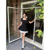Summer New Fashion Matsumoto Mourning Black Swan Contrasting Color Short-sleeved Skirt Small Black Dress Thin A-word Dress