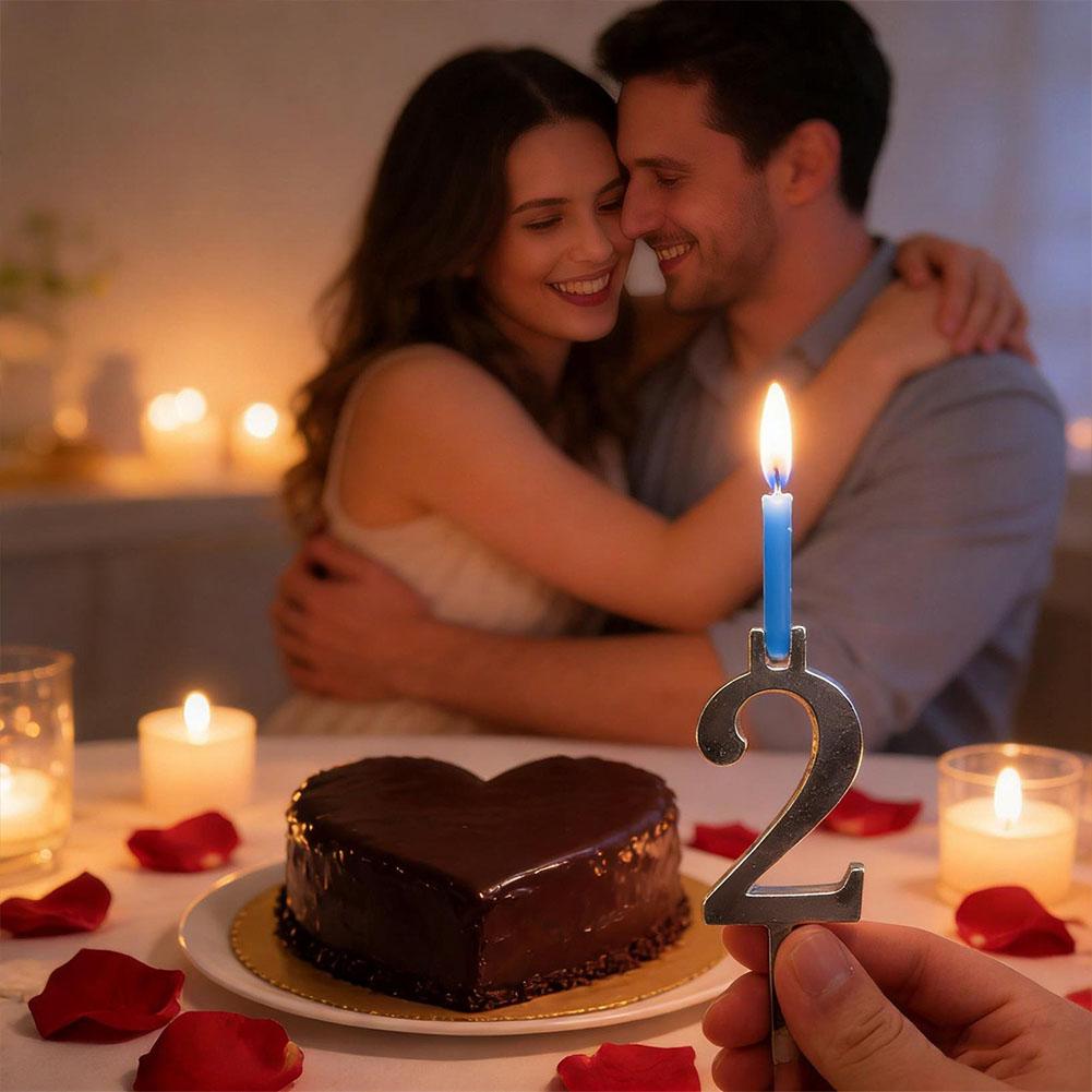 Number Birthday Candle Holder Set Digital Birthday Cake Candle Holders Set Cake Topper Decorations Party Cakes Accessories