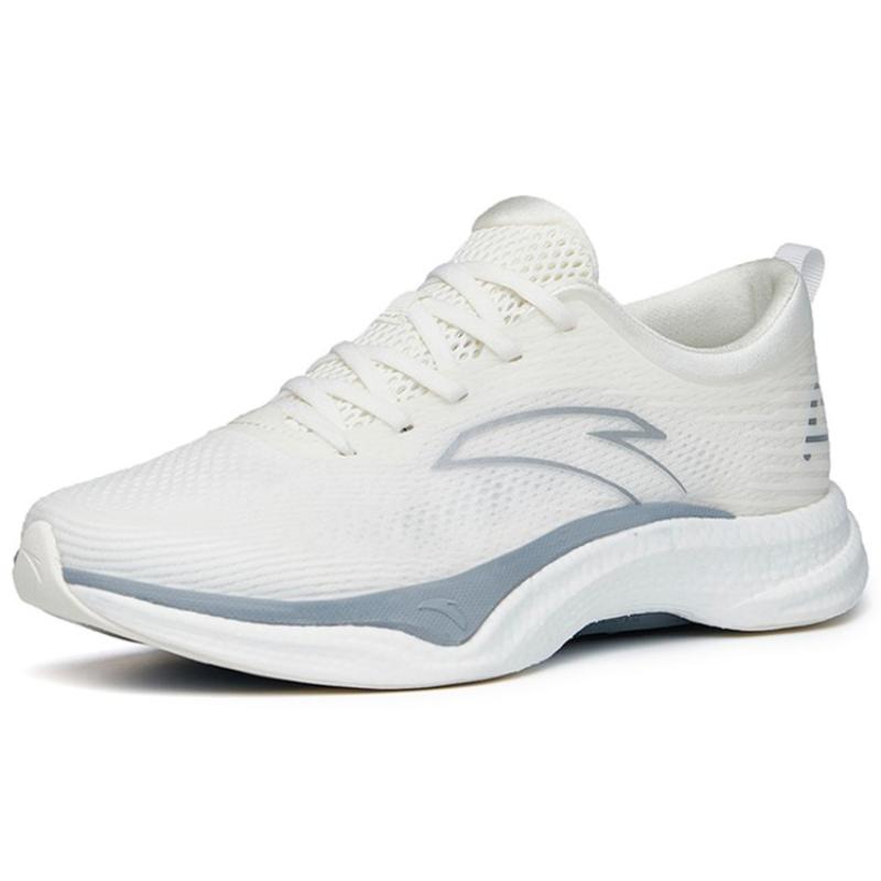 Anta Four Generations Of Hydrogen Running Shoes Women's Low Top Ivory White/Silver Sneakers 122225541-5
