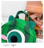 Women's Cute Four-Legged Monster Canvas Backpack - Fashionable, Large Capacity for Travel and School.