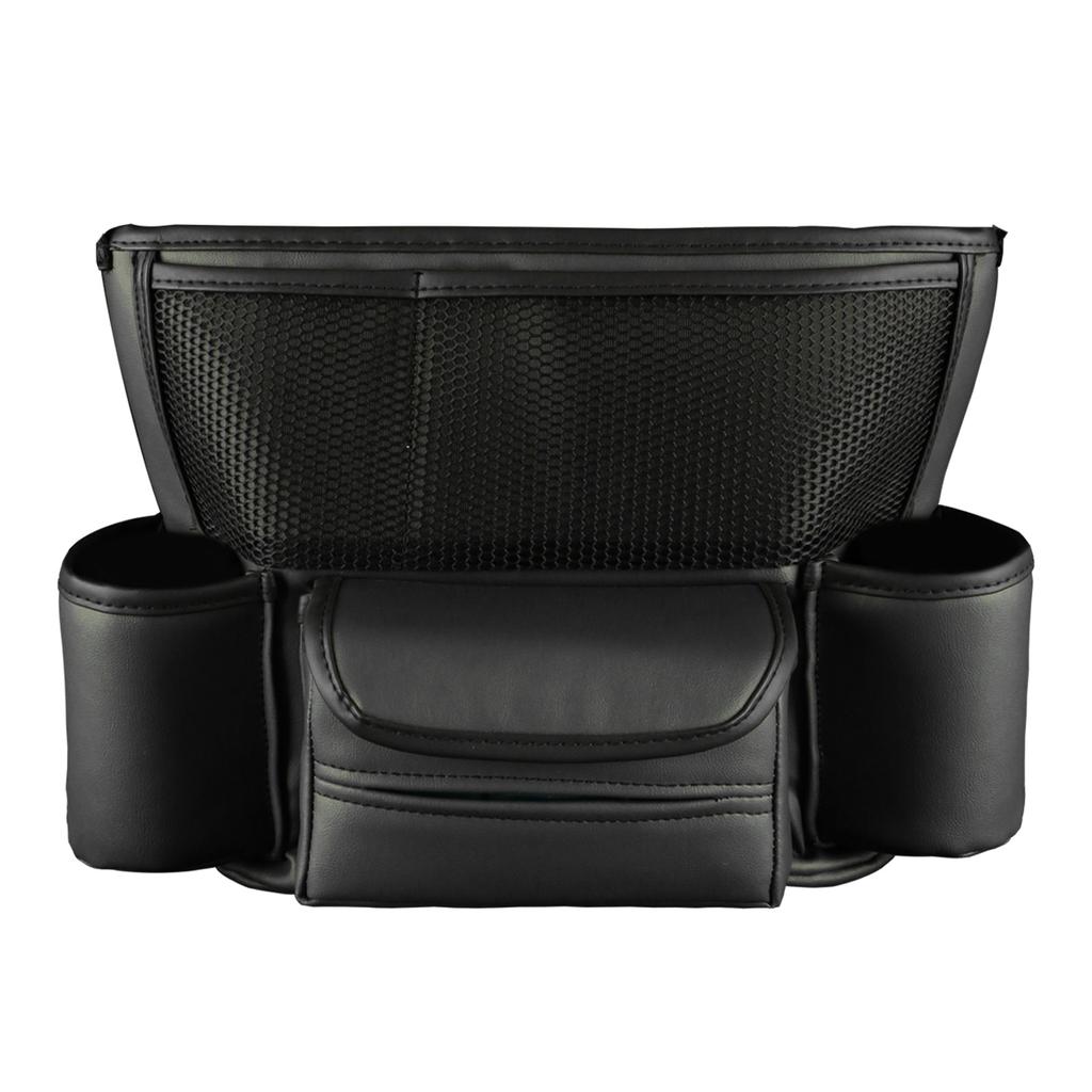 Car Storage Bag Center Console Armrest Box Multi-functional Isolation Bag Seat Back Bag Nappa Leather Car Storage Mesh Bag