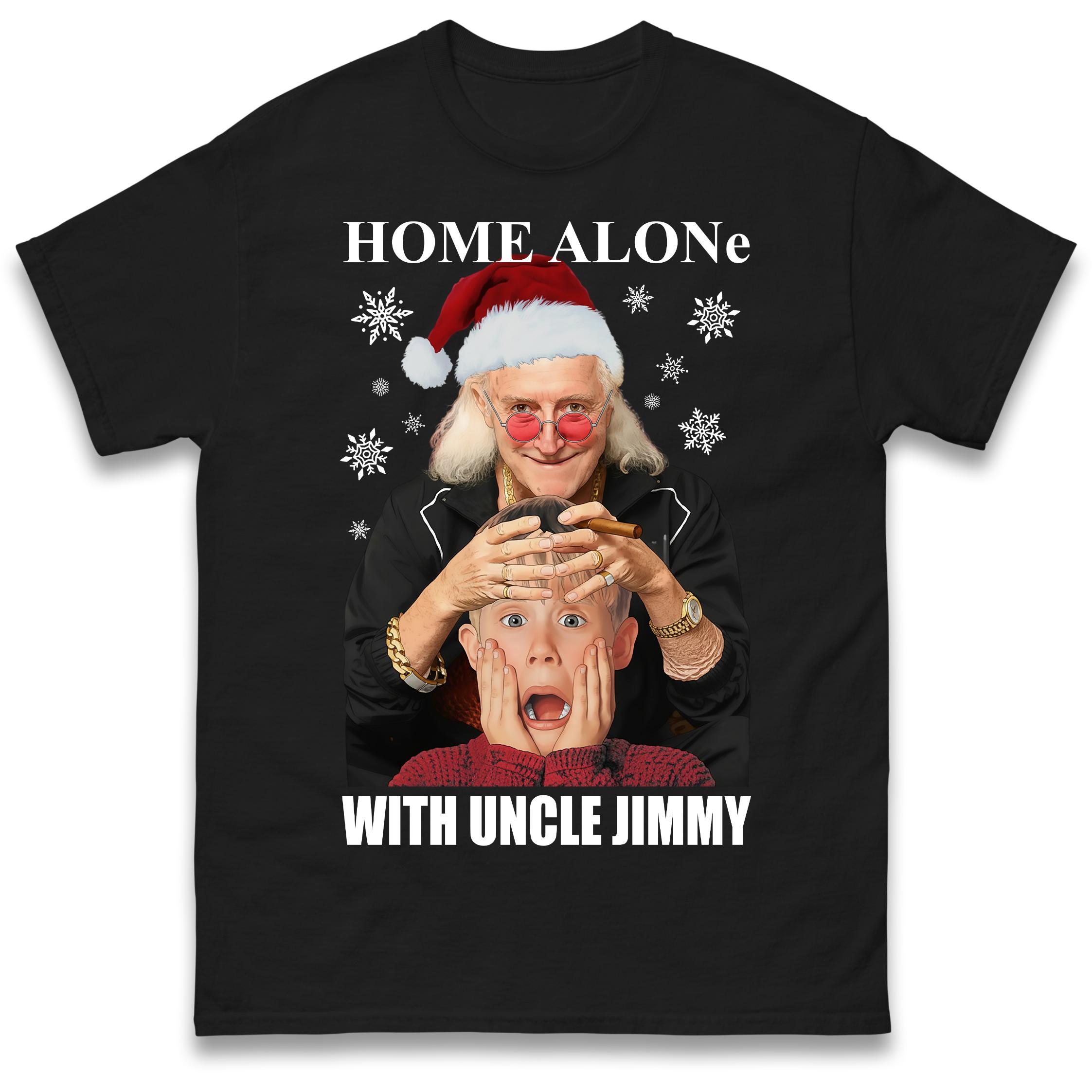 Home Alone With Uncle Jimmy Christmas T Shirt Tshirt Mens Womens Unisex Tops Tees 2XL
