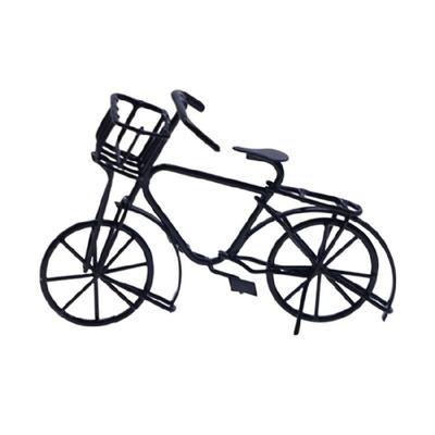Dollhouse Bicycles Black Metal Bike Doll House Accessories Toy Crafts Furniture