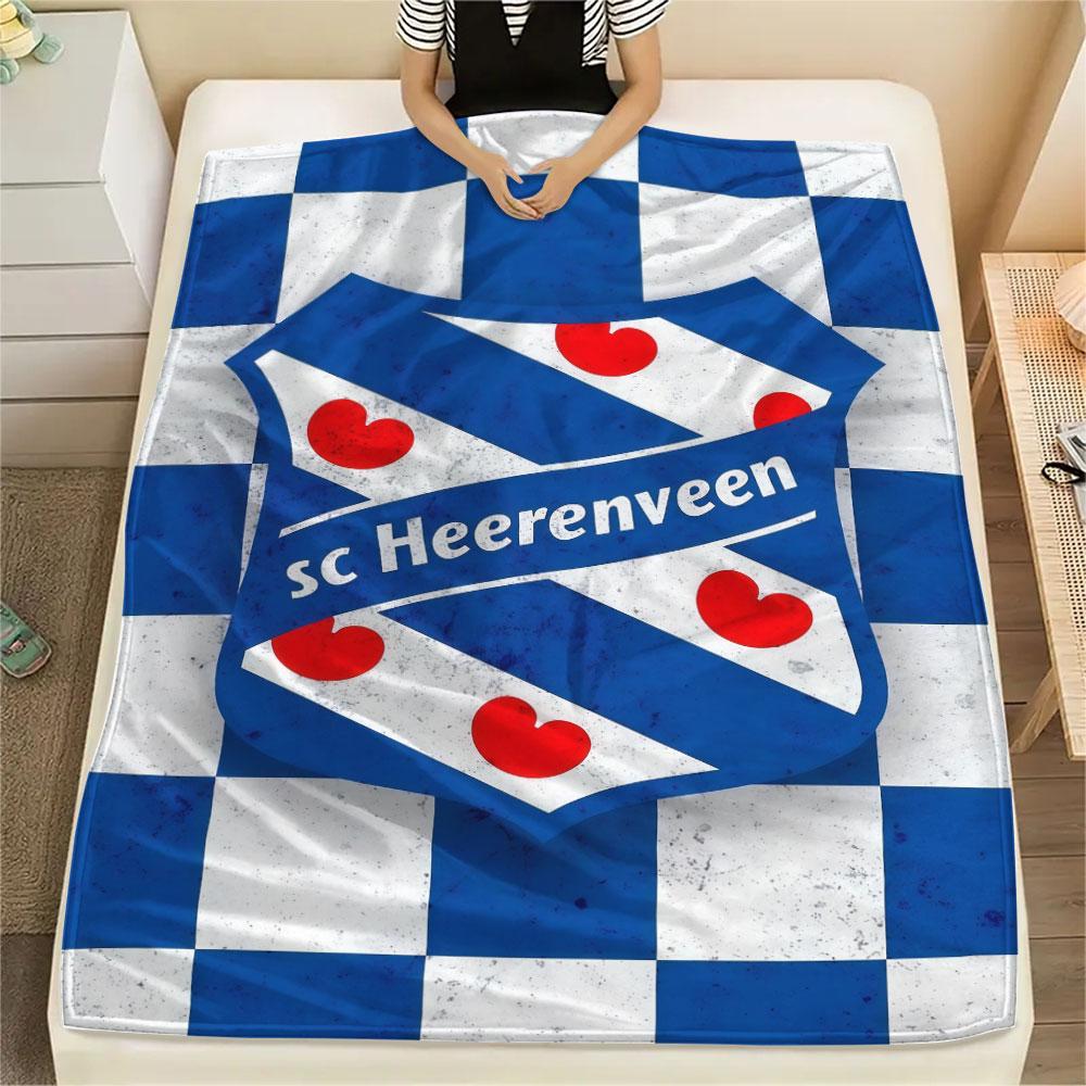 SC Heerenveen Printed Flannel Blanket, soft throw for bedroom sofa, washable, Christmas present, great gift.