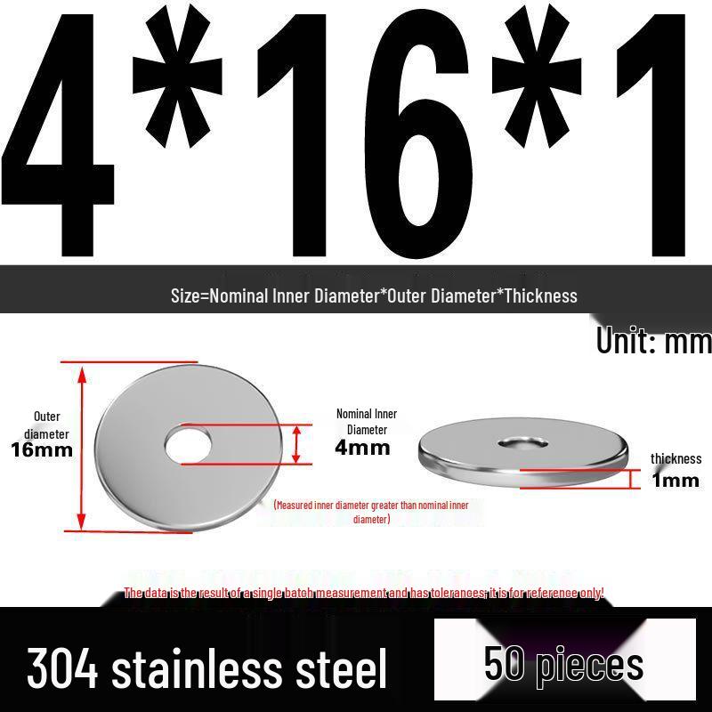 Thickened 304 Stainless Steel Flat Washer Spacer (M2-M36)