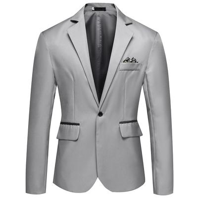 Mens Suit Business Casual No Iron Single Button Split Collar Wedding Party Coat Slim Fit Office Blazer Blazersets