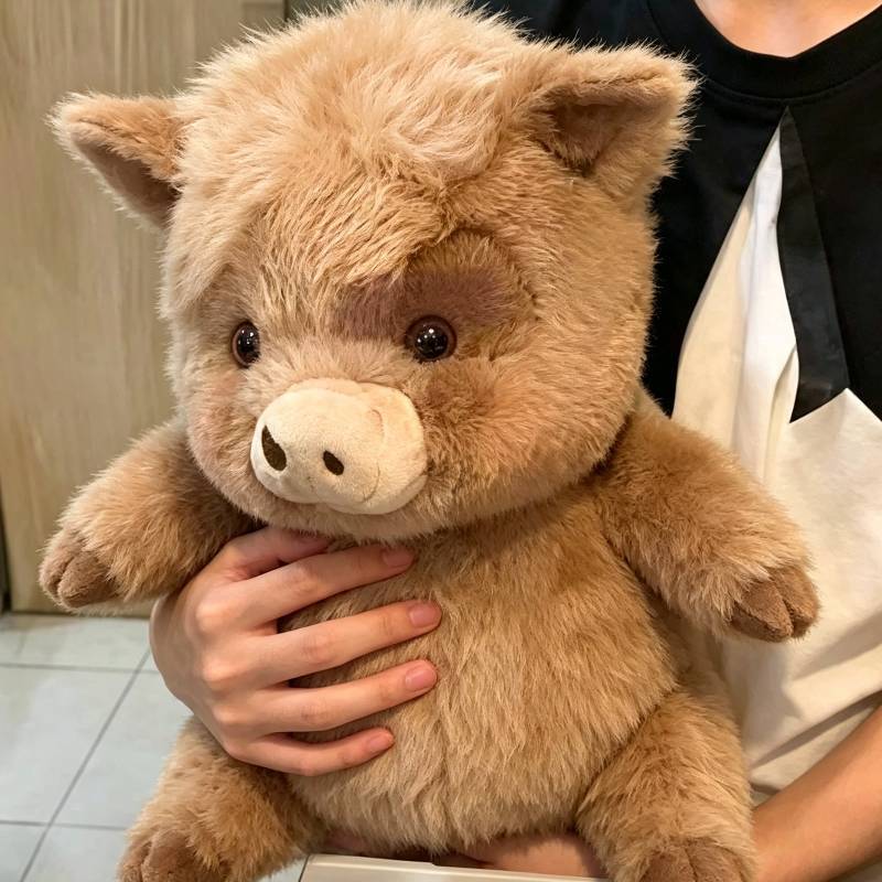 Plush Scottish Highland Cow Stuffed Animal With Soft Pp Cotton For Kids Playroom Decor