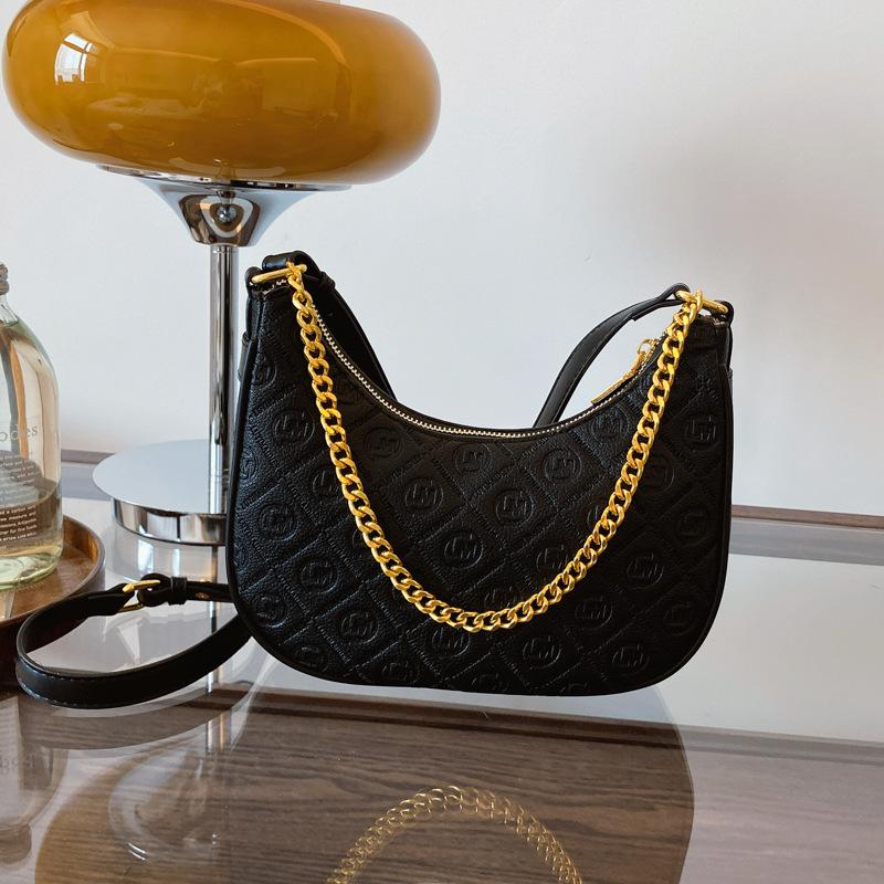 

Женская сумка через подмышку во французском стиле, модная сумка через плечо на одно плечо, персонализированная и универсальная женская сумка в форме полумесяца