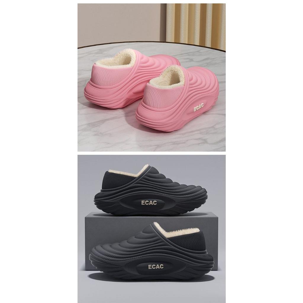 Winter Baumwollpantoffeln für Damen, Indoor Zuhause für Paare, Fleece für Wärme, Wasserdichtigkeit, Outdoor-Tragen, Rutschfeste Baumwollpantoffeln für Herren