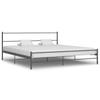 Double Bed Frame Gray Metal 180*200 Cm