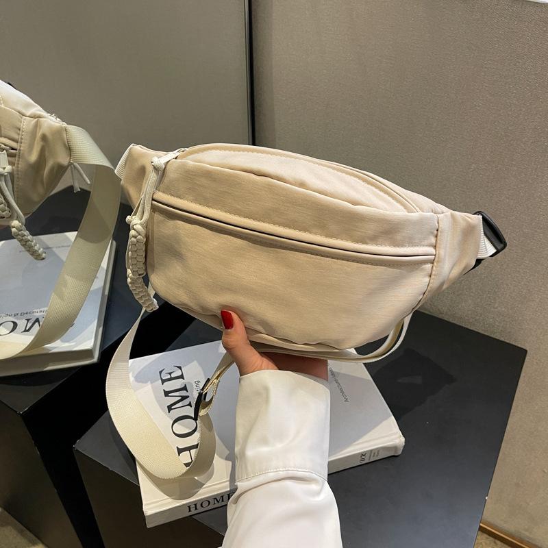 Crossbody Breast Bag Canvas Casual Bag Women's New Trendy Summer Sports Niche Versatile Ins Fanny Bag Women's Bag
