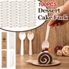 100Pcs Individually Packaged Disposable Spoon Fork Eco-Friendly Dessert Cake Fork  Commercial
