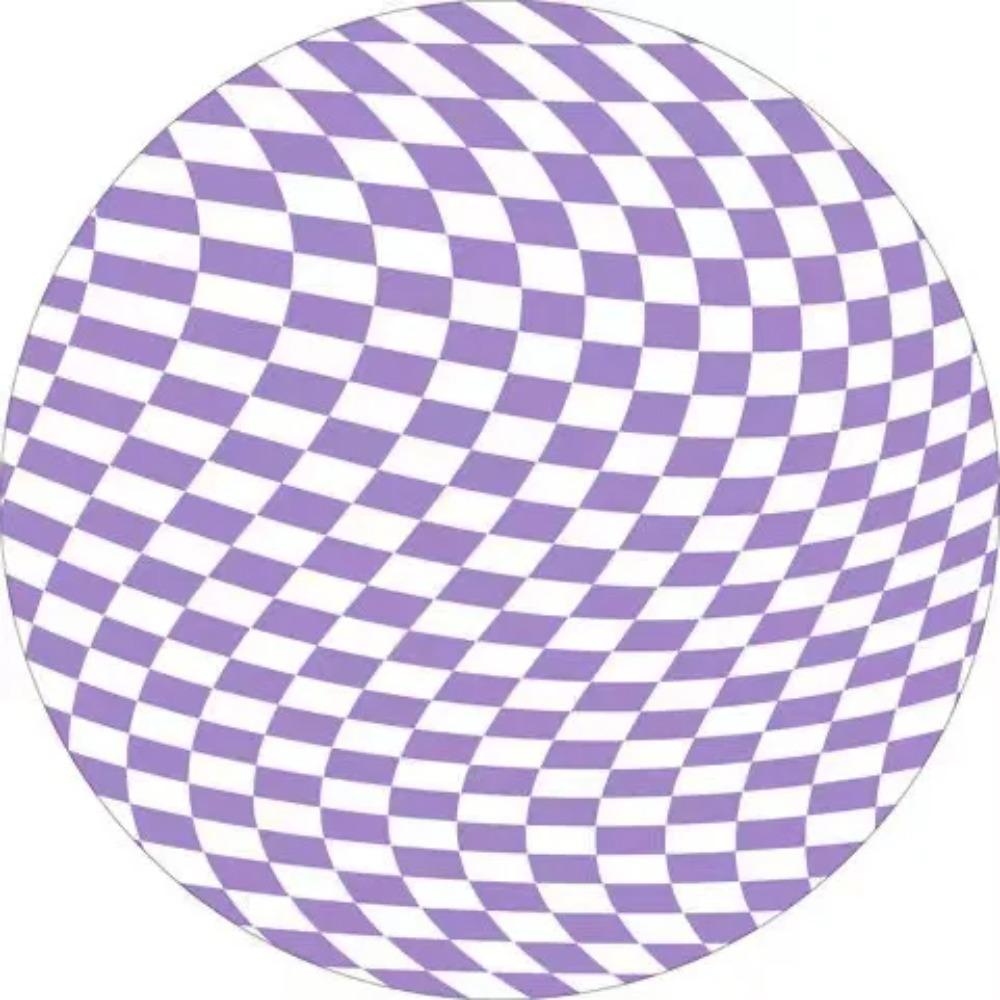 Round Checkerboard Carpet Dresser Thickened Carpet Home Living Room Bedroom Bedside Large Area Carpets Fluffy Soft Non-slip Rug