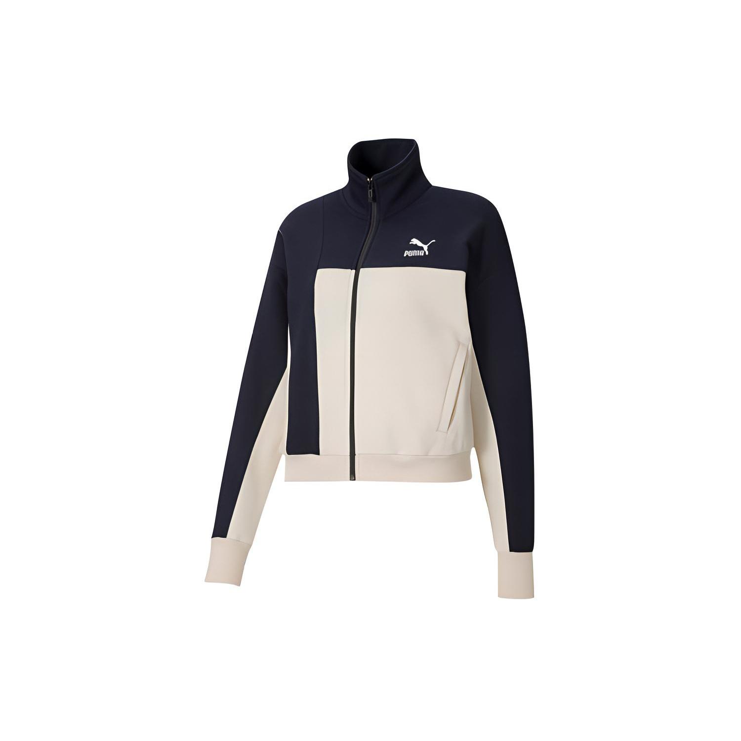 (WMNS) PUMA Csm Sweat Knitting Stand-up Collar Jacket Blue Women s 598577-06 S
