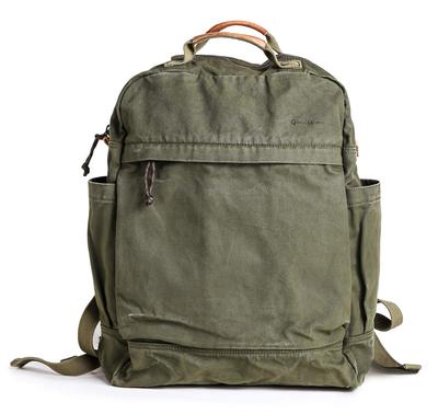 G2001AMG Canvas Zipper Rucksack Classic Outdoor Look Backpack Olive [Goshon] -