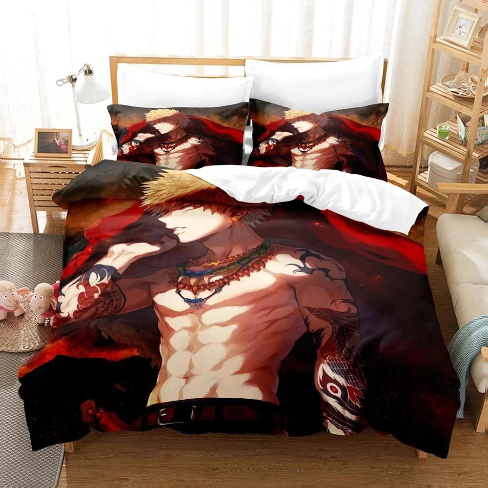 3D Print Anime My Hero Academia Bedding Set Duvet Cover Bed Set Quilt Cover Pillowcase Comforter King Queen Size Boys Adult