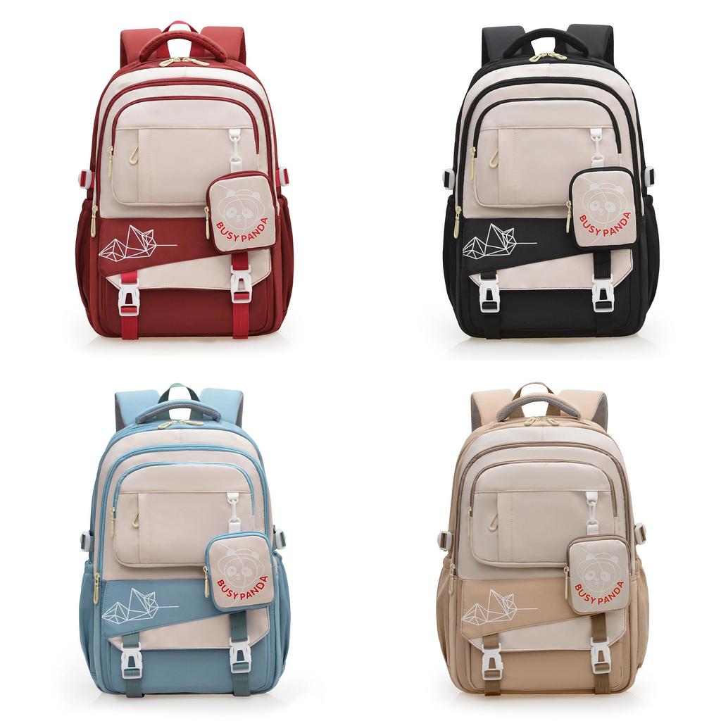 Casual Nylon Student Backpack With Large Capacity And Lightweight Design For Middle Schoolers