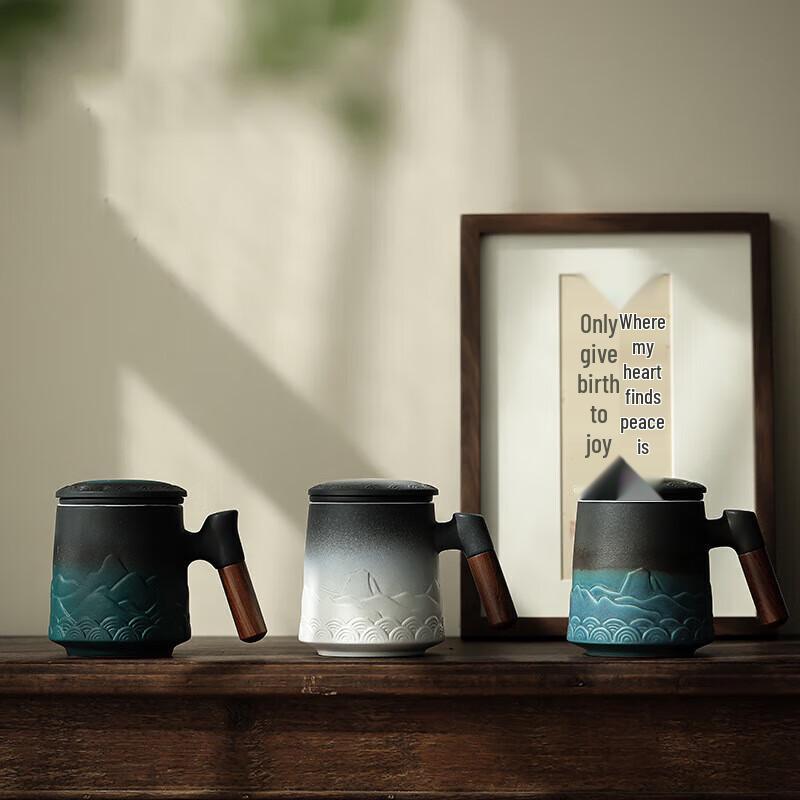 Ceramic Water Separation Tea Infuser Cup