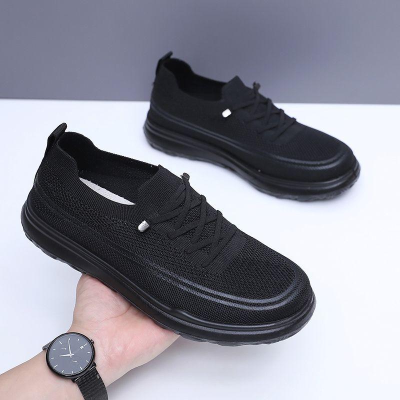 

2025 new summer man shoes mesh breathable fashion casual shoes lightweight comfortable work men s sneakers Sports Running Shoes 38