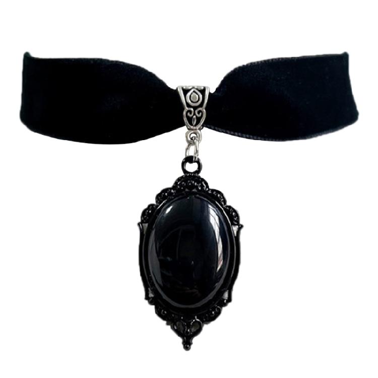 

Pendant Choker Punk Velvet Necklaces For Alternative Girl Women Mystical Jewelry чорний