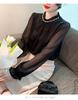 Fast 8628: Women's Fashionable Chiffon Long-Sleeve Shirt, Beaded for Spring 2025 - Professional and Versatile Commuter Top.