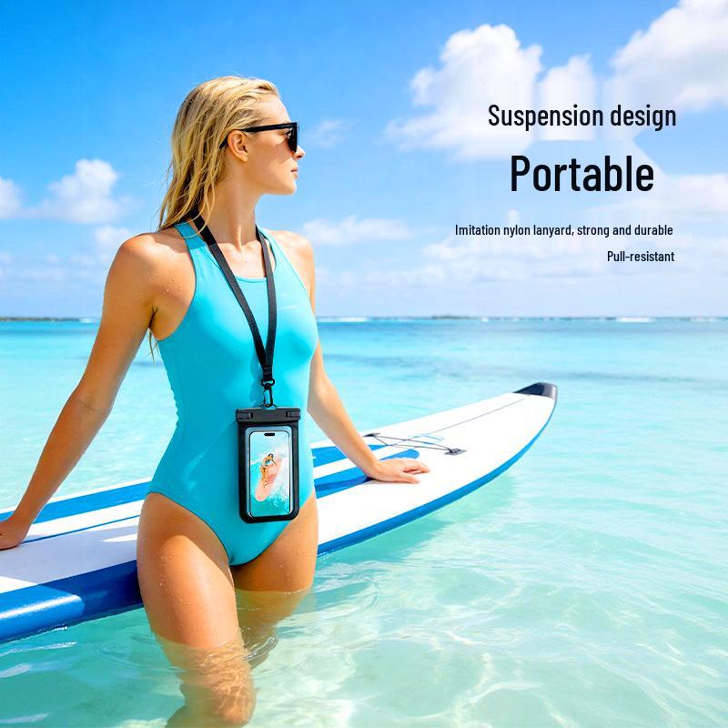 Waterproof Mobile Phone Pouch for Outdoor Swimming, Diving, Rafting - PVC Touchscreen-Compatible Bag
